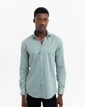 Emerald Wavy Geo Shirt