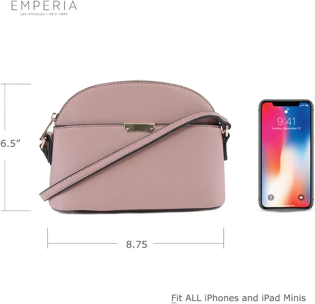 Emperia Small Cute Faux Leather Dome Series Crossbody Bags Shoulder Bag Purse Handbags for Women