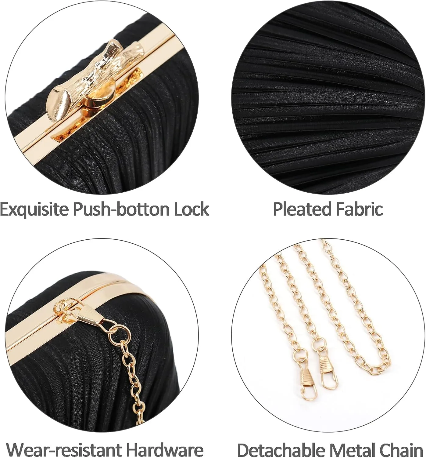 Evening Clutch Purses - Women's Evening Bag Party Purses Handbag for Cocktail/Prom/Party/Wedding/Formal