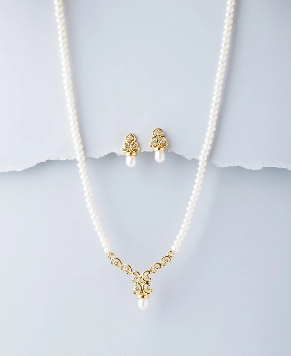 Exquisite Real Pearl Necklace Set