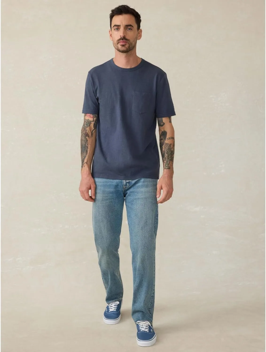 Faherty Men's Sunwashed Pocket Tee