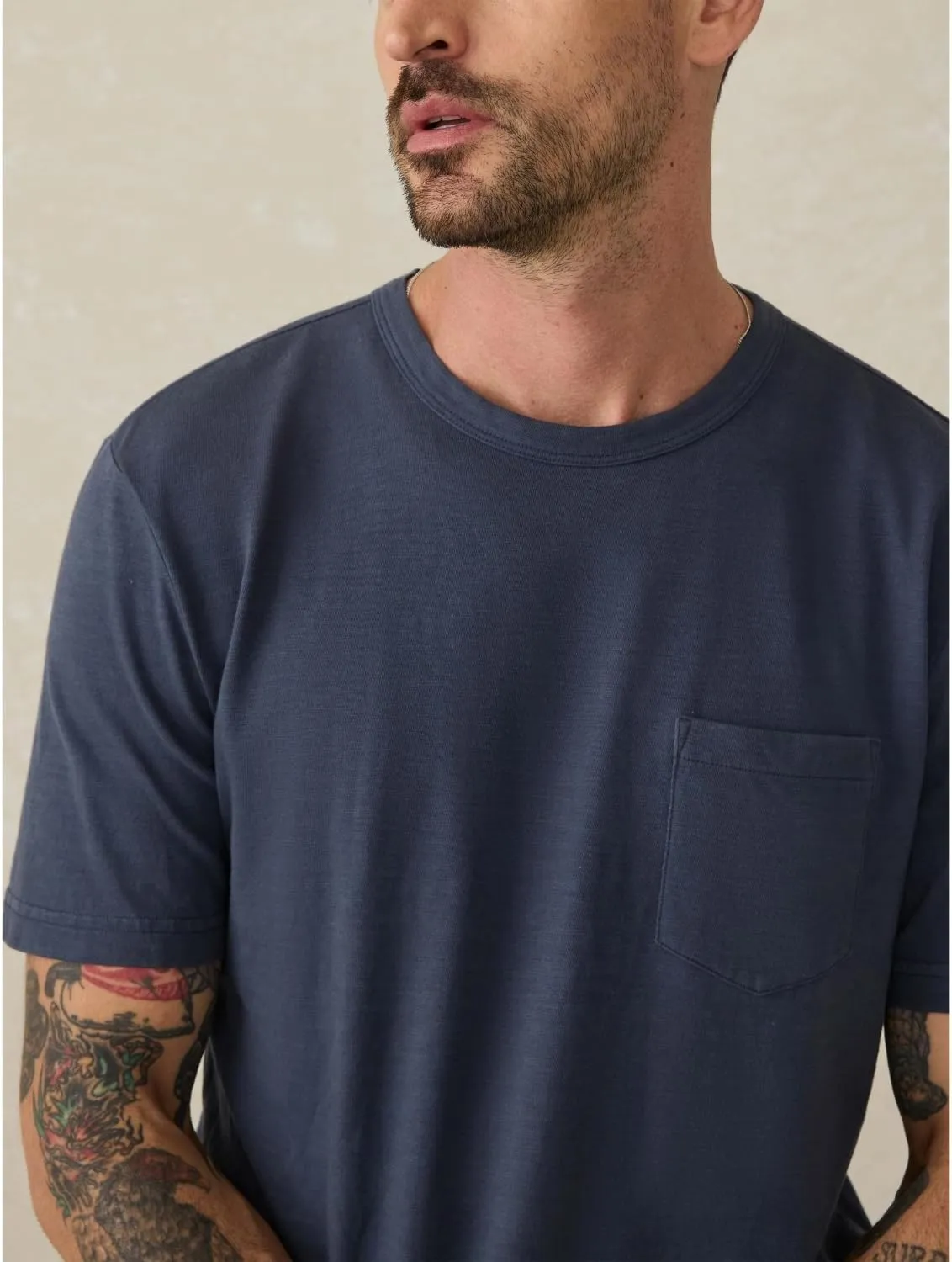 Faherty Men's Sunwashed Pocket Tee