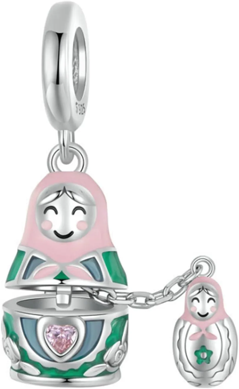 Family Charms for Woman 925 Sterling Silver Happy Birthday Charms Christmas Charm for Bracelet