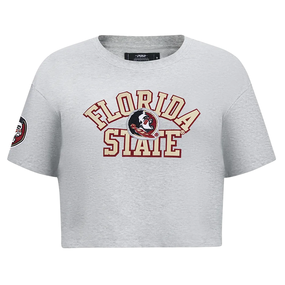 FLORIDA STATE UNIVERSITY CLASSIC SINGLE JERSEY BOXY TEE (HEATHER GREY)