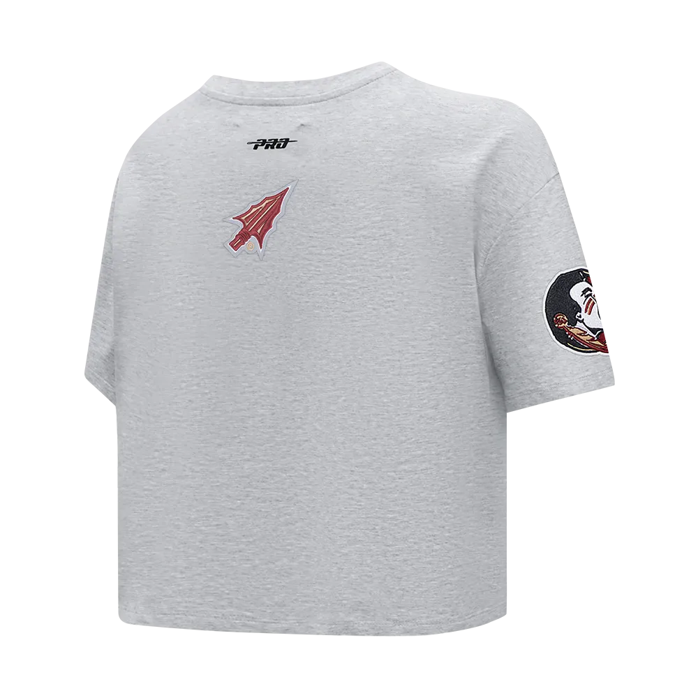 FLORIDA STATE UNIVERSITY CLASSIC SINGLE JERSEY BOXY TEE (HEATHER GREY)