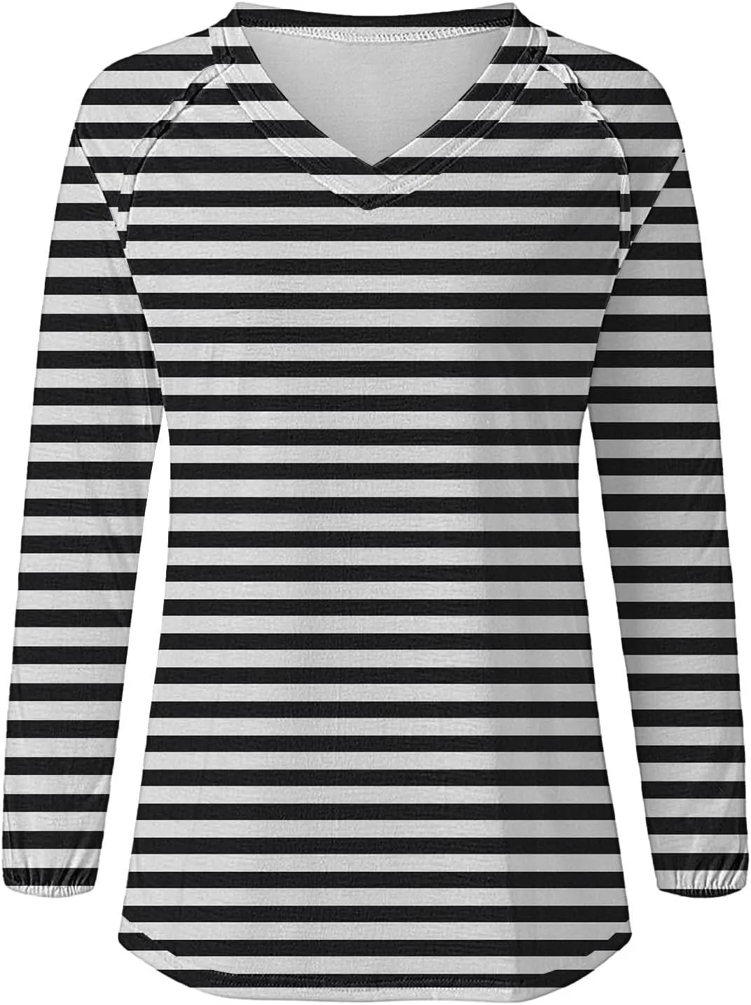 Flowers Graphic Long Sleeve V Neck Tees Shirts for Women Casual Loose Fitted Tshirts Boho Wildflower Trendy Tops