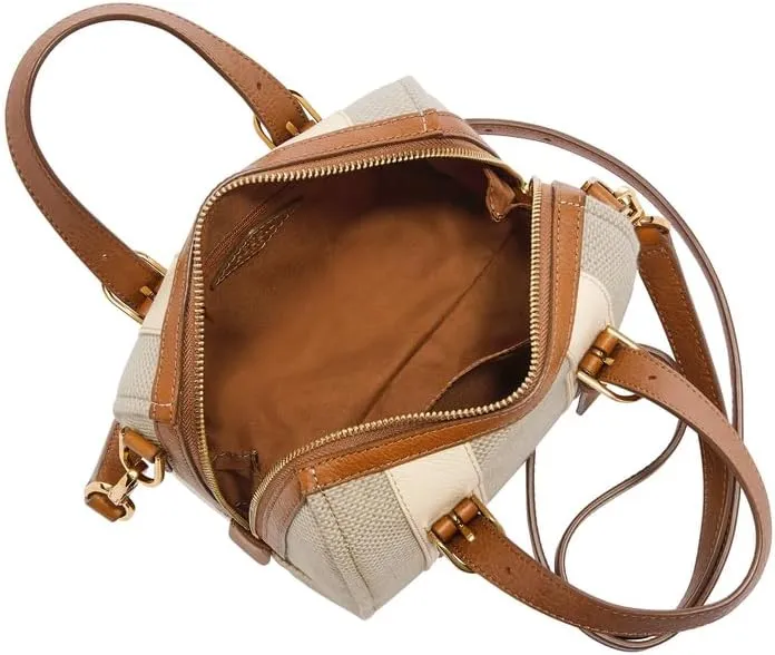 Fossil Women's Carlie Leather Mini Satchel Purse Handbag for Women