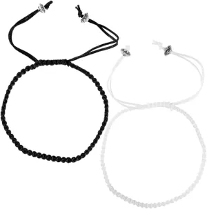 FRCOLOR Rope Bracelets Couples Matching Bracelets Set for Boyfriend Girlfriend Adjustable Size for Couples