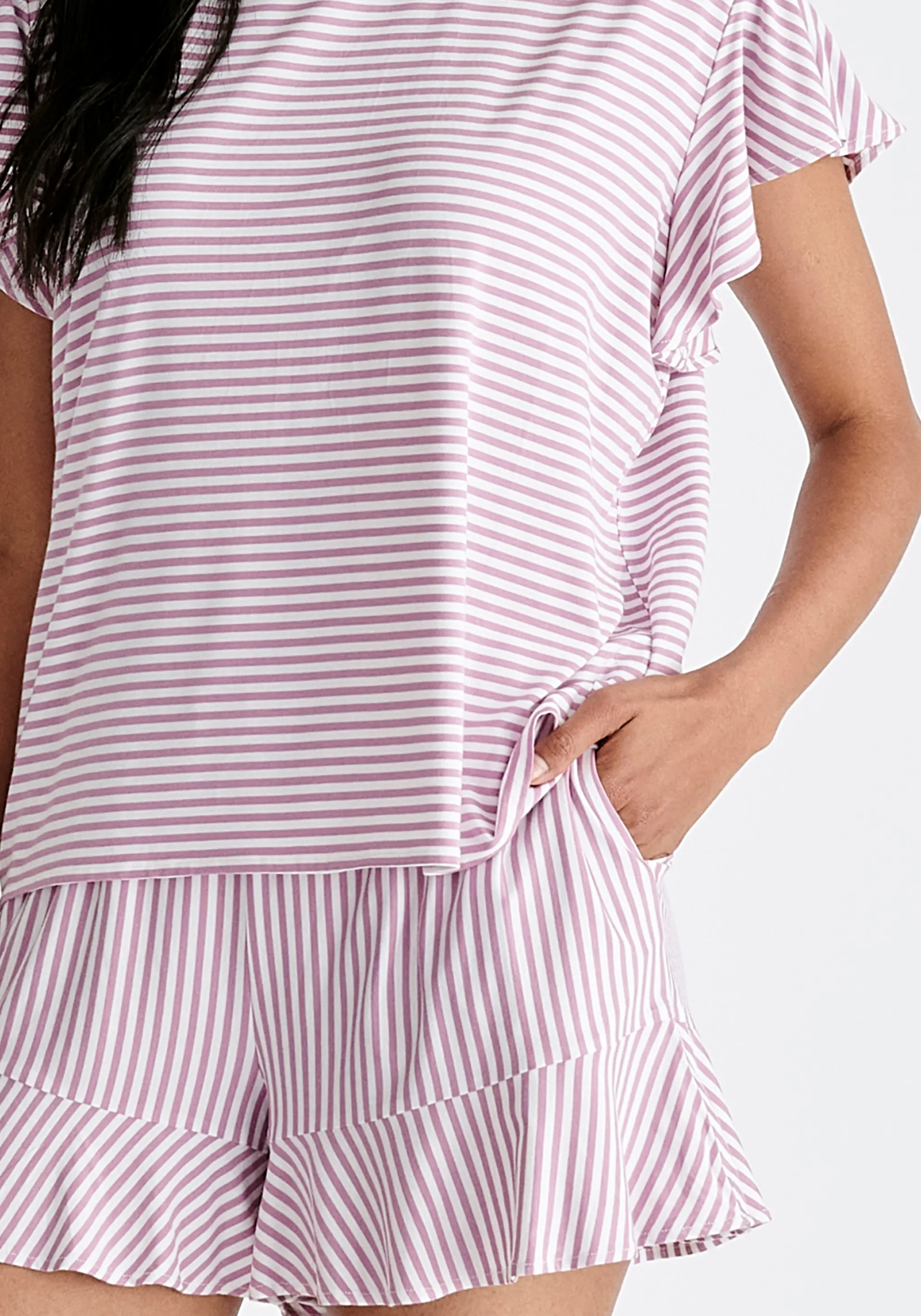 Frill Pyjama T-Shirt and Shorts
