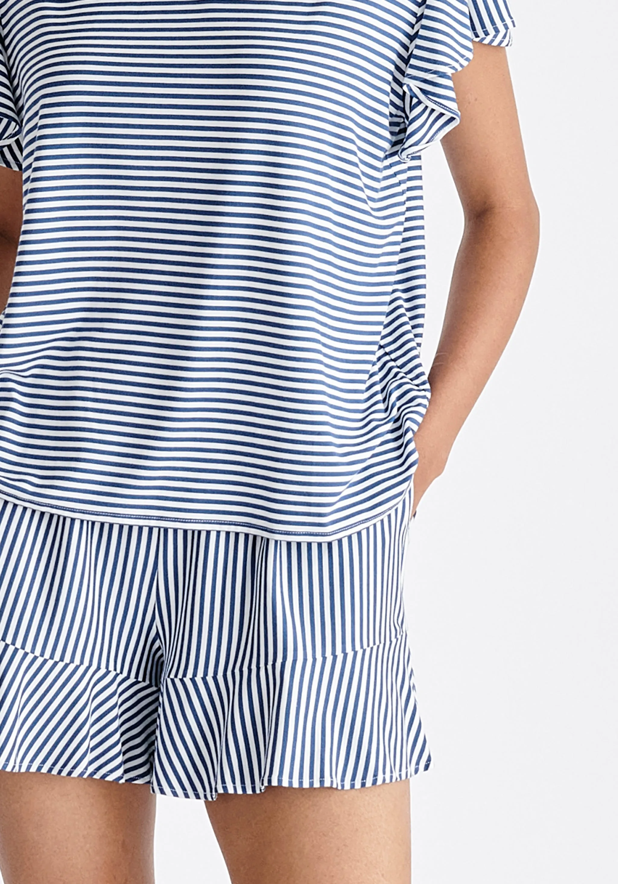 Frill Pyjama T-Shirt and Shorts