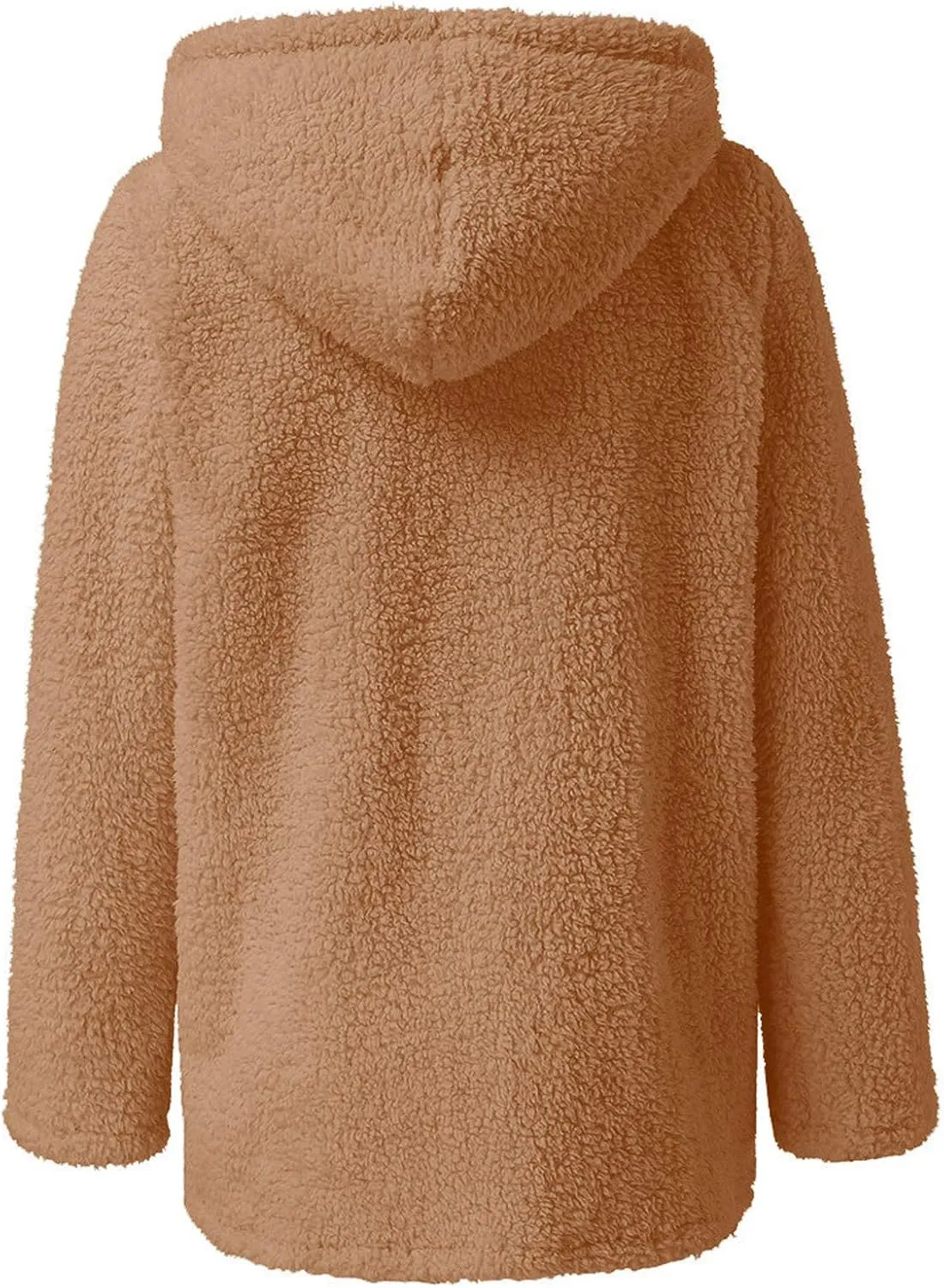 Fur Jackets for Women Sherpa Lined Warm Full Zip Winter Jackets Casual Open Front Cardigan Jacket Plus Size Plush Coats