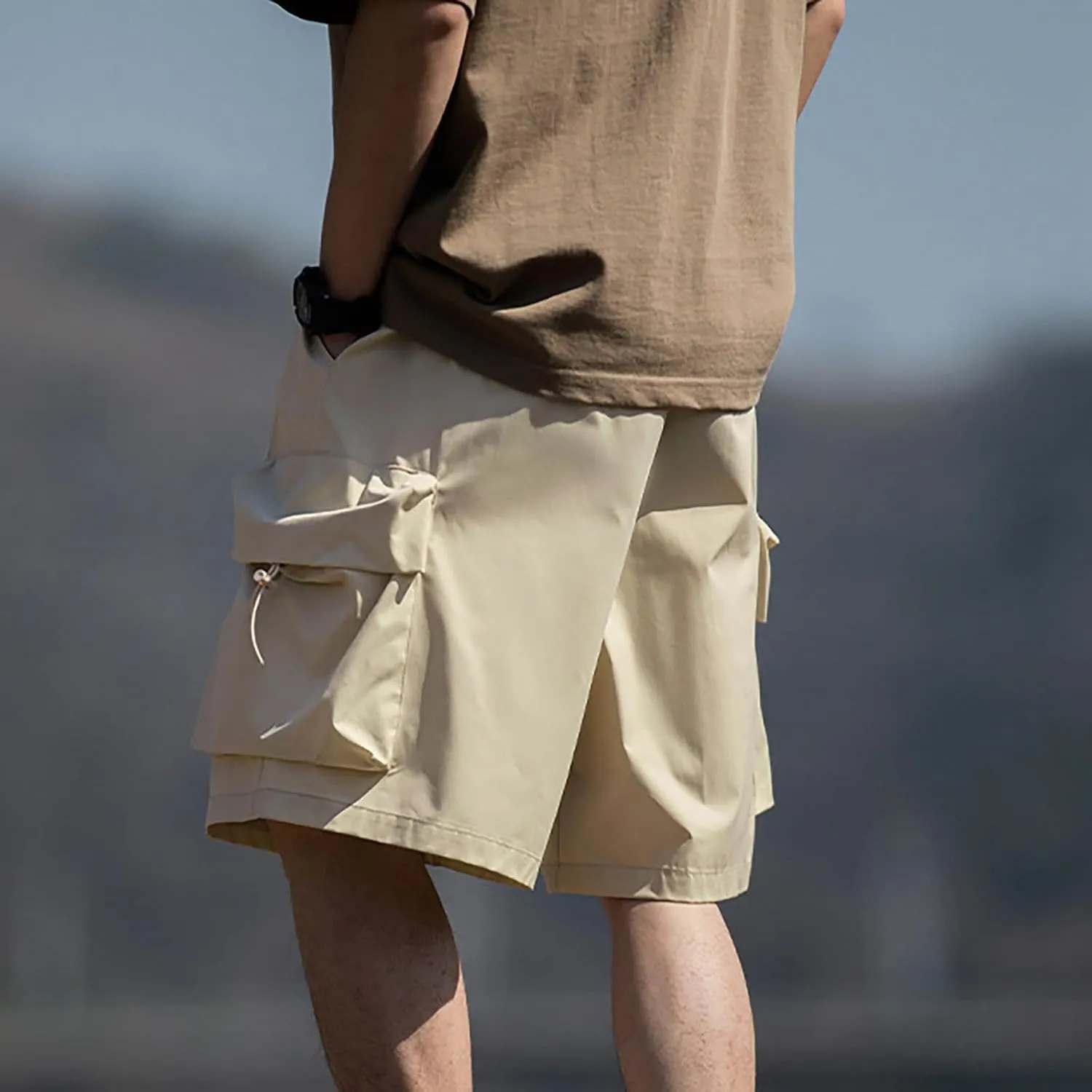 FZVYD Khaki Pants for Men Joggers Cargo Pants Fashion Casual Sweatpants Work Pants Drawstring Loose Trousers with Pockets