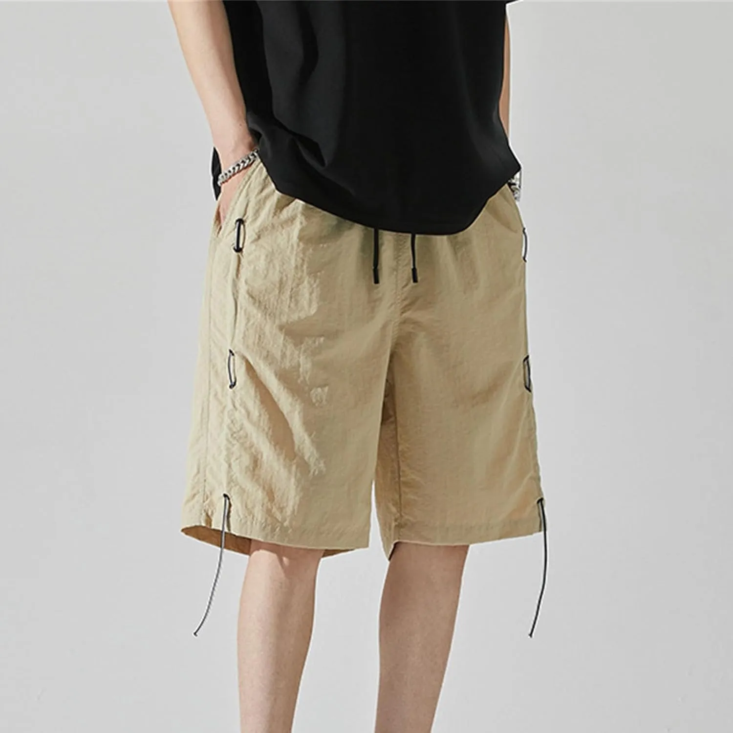 FZVYD Mens Elastic Waist Pants for Seniors Joggers Cargo Pants Fashion Casual Sweatpants Work Pants Drawstring Trousers