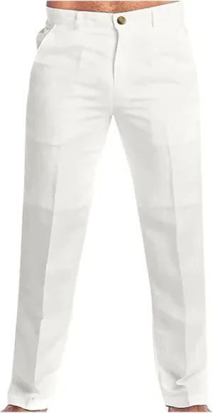FZVYD Men's Stretch Pants Mens Casual Elastic Drawstring Cargo Pants Lightweight Relaxed Fit Cotton Workout Sweatpants 2023