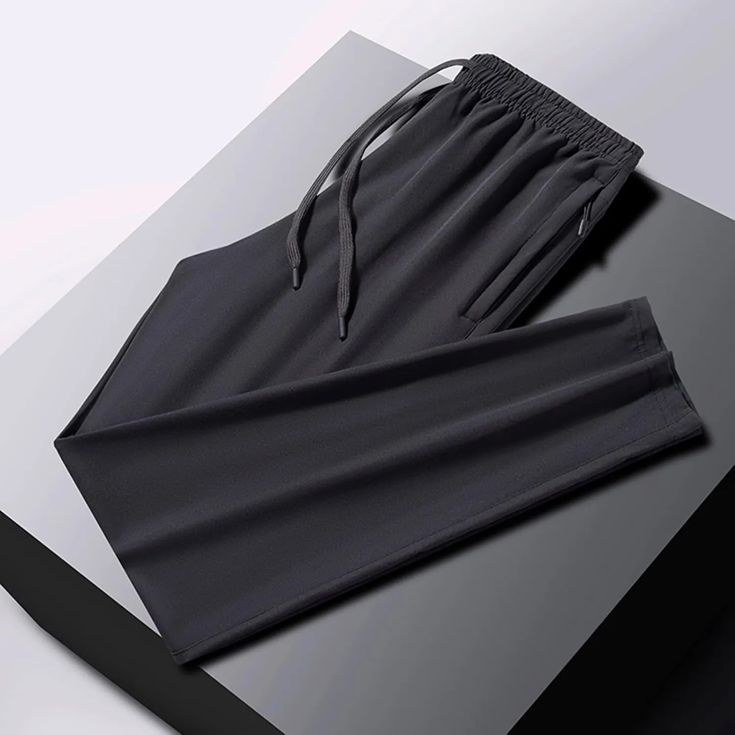 FZVYD Navy Blue Dress Pants Mens Joggers Cargo Pants Fashion Casual Sweatpants Work Pants Drawstring Loose Trousers Pockets