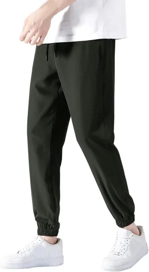 FZVYD Navy Blue Dress Pants Mens Joggers Cargo Pants Fashion Casual Sweatpants Work Pants Drawstring Loose Trousers Pockets
