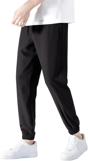 FZVYD Navy Blue Dress Pants Mens Joggers Cargo Pants Fashion Casual Sweatpants Work Pants Drawstring Loose Trousers Pockets