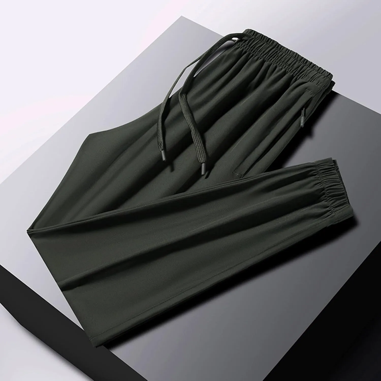 FZVYD Navy Blue Dress Pants Mens Joggers Cargo Pants Fashion Casual Sweatpants Work Pants Drawstring Loose Trousers Pockets