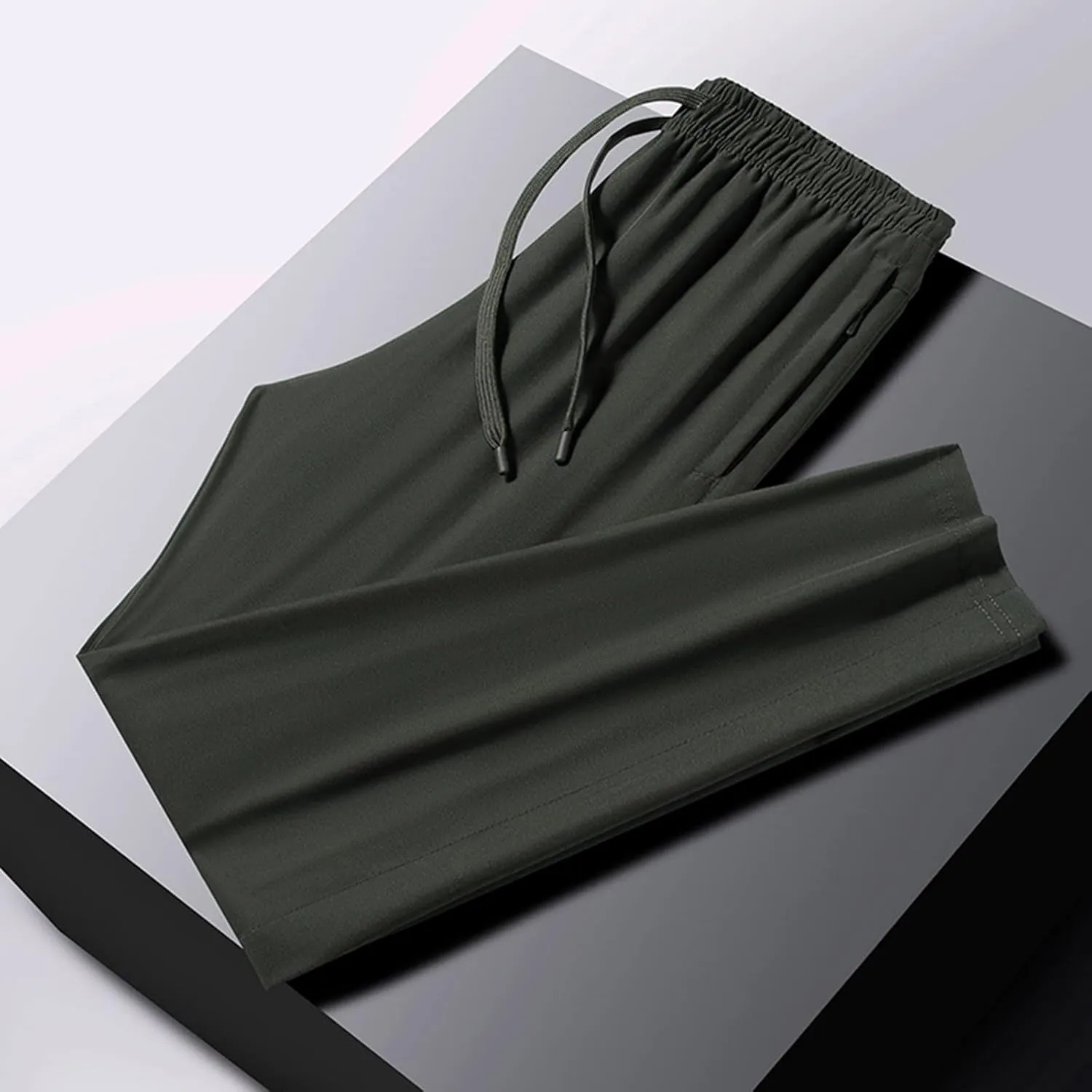 FZVYD Navy Blue Dress Pants Mens Joggers Cargo Pants Fashion Casual Sweatpants Work Pants Drawstring Loose Trousers Pockets