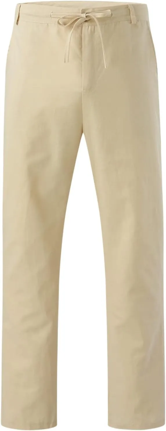 FZVYD Pinstripe Pants Men Mens Casual Elastic Drawstring Cargo Pants Lightweight Relaxed Fit Cotton Workout Sweatpants 2023