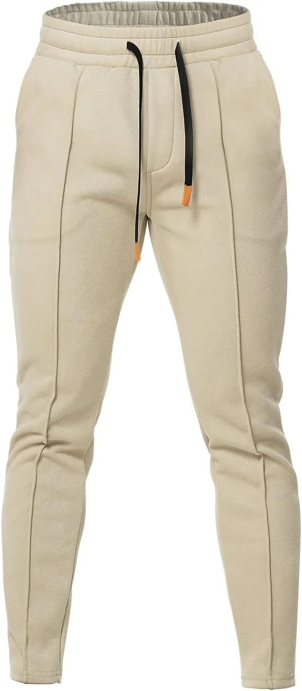 FZVYD Polo Sweatpants for Men Mens Casual Elastic Drawstring Cargo Pants Lightweight Relaxed Fit Cotton Workout Sweatpants