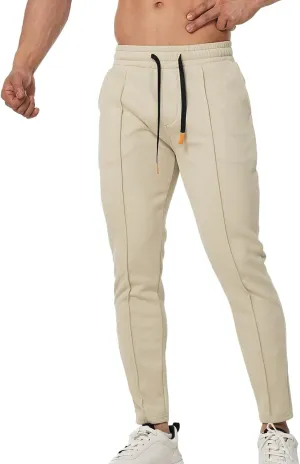 FZVYD Polo Sweatpants for Men Mens Casual Elastic Drawstring Cargo Pants Lightweight Relaxed Fit Cotton Workout Sweatpants