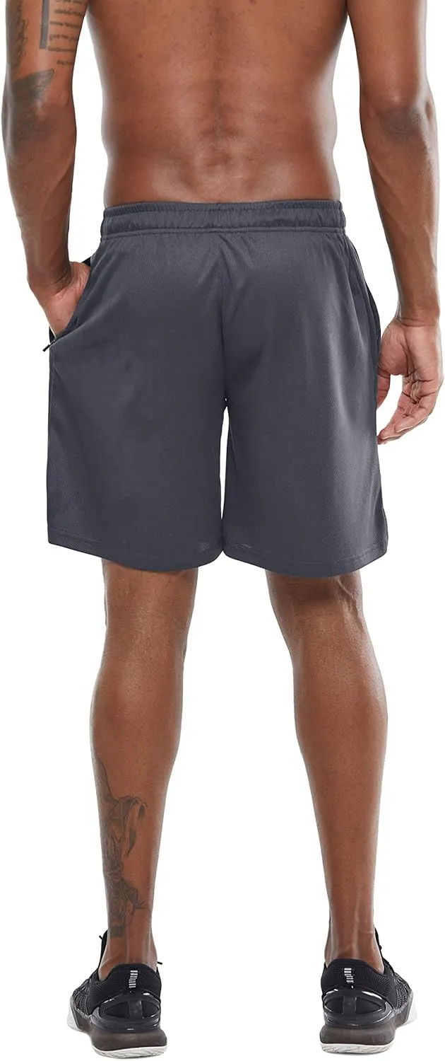 G Gradual Men's Workout Running Shorts Quick Dry Lightweight Gym Shorts with Zip Pockets