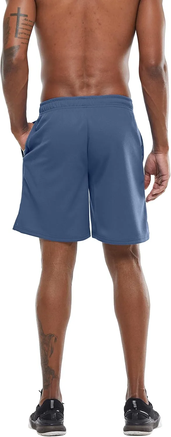 G Gradual Men's Workout Running Shorts Quick Dry Lightweight Gym Shorts with Zip Pockets