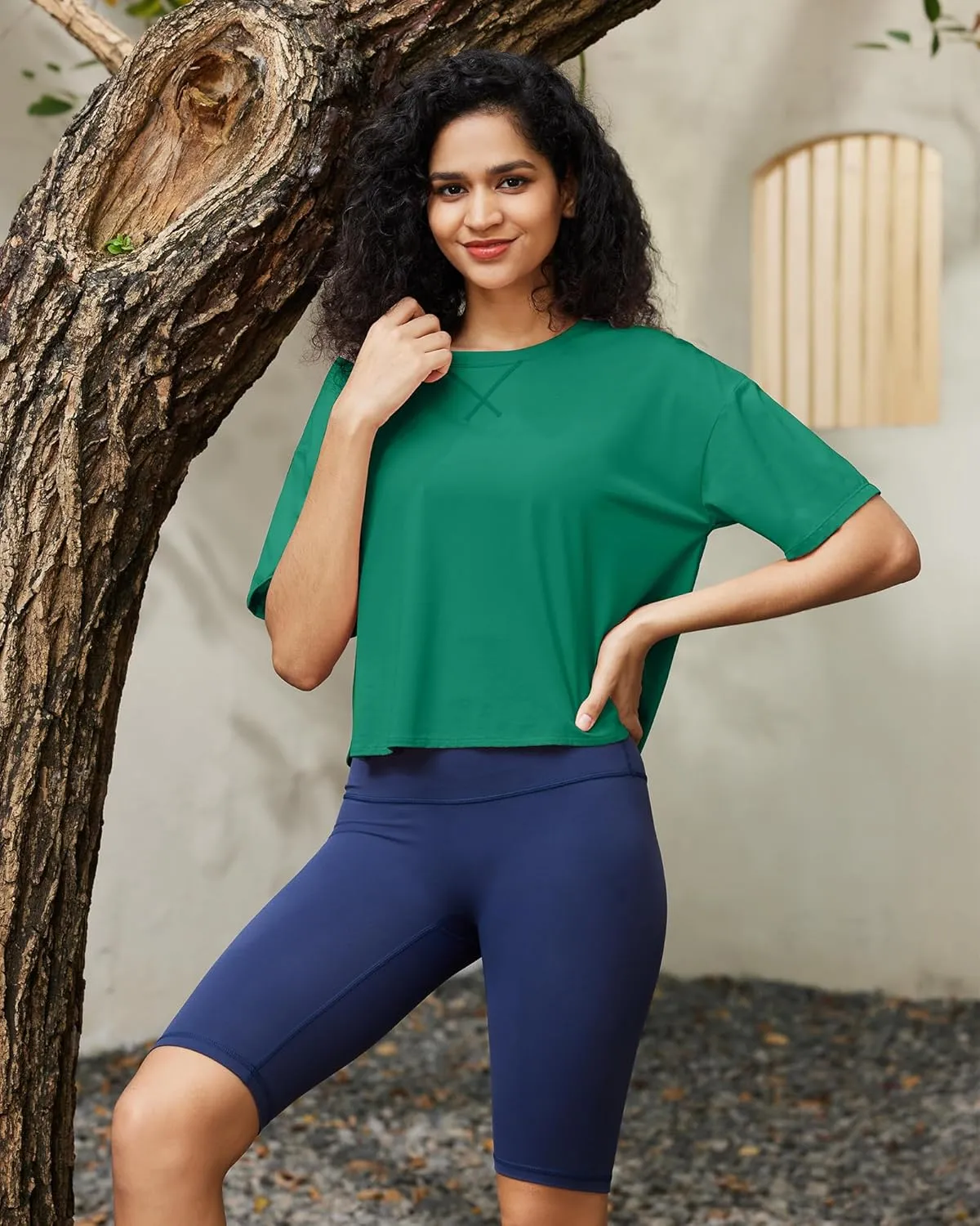 G4Free Short Sleeve Crop Workout Tops for Women Loose Fit Cotton Basic T-Shirts