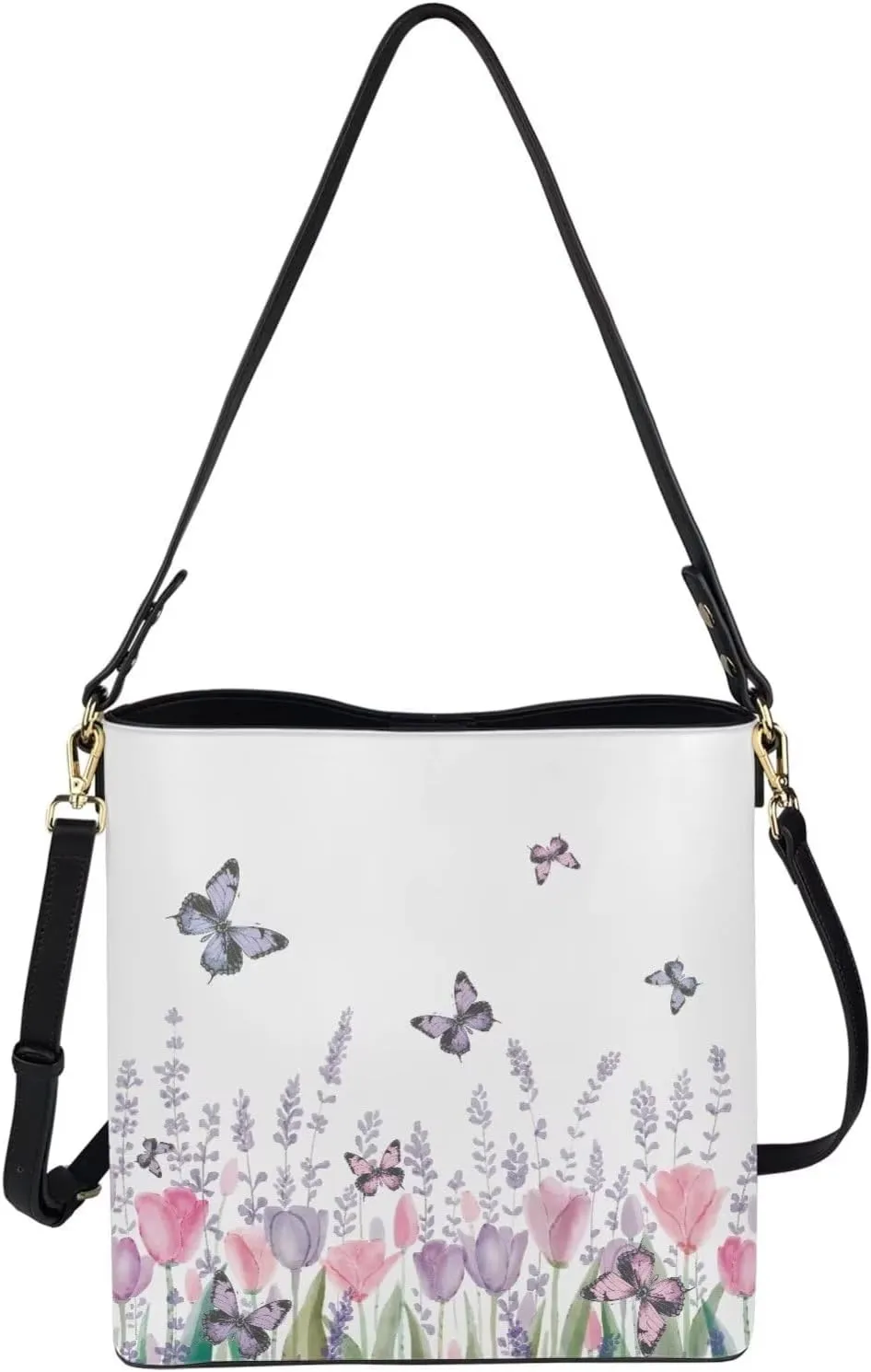 GIFTPUZZ Bucket Bags Crossbody Bucket Bags with Magnetic Snap Women's Leather Designer Handbags Tote Purses