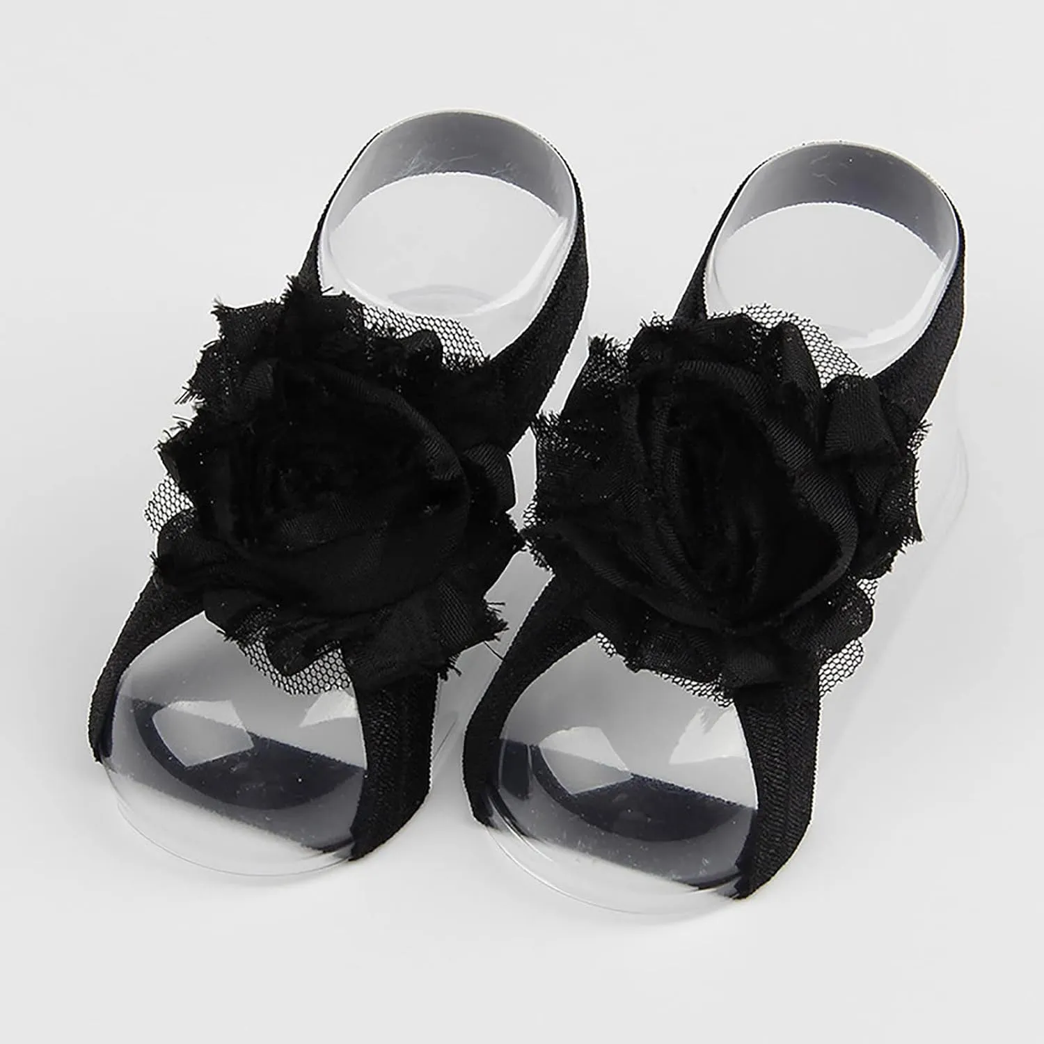 Girls Kids Cute Flower Canvas Barefoot Sandals Baby Infant Toddler Summer Shoes Light Soft Full Open Toe Comfy Loafers