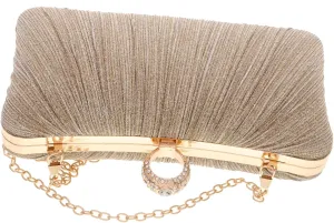 Glamorous Evening Clutch Purses for Women Wedding Party Purse Satin Lipstick Bag Pleated Design Events