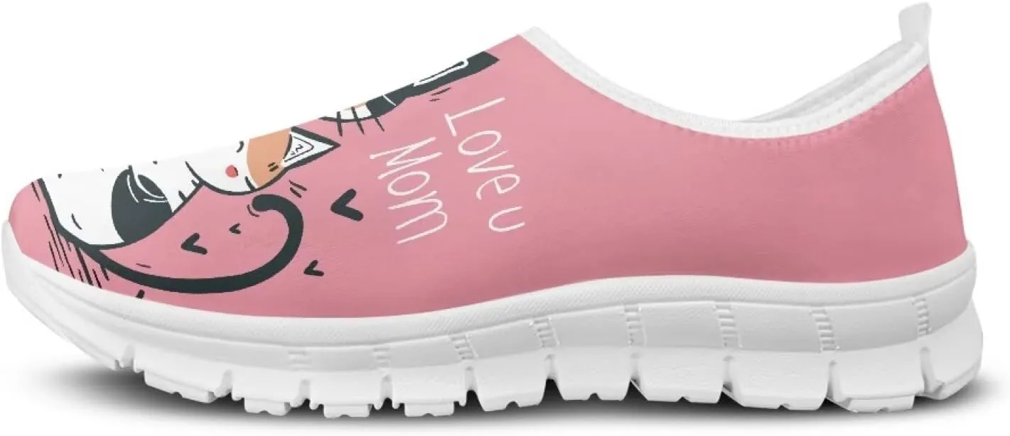 GOSTONG Women's Slip On Loafers Low Top Soft Casual Travel Walking Shoes from Daughter Son for Mom Grandma White Size 5.5-11.5