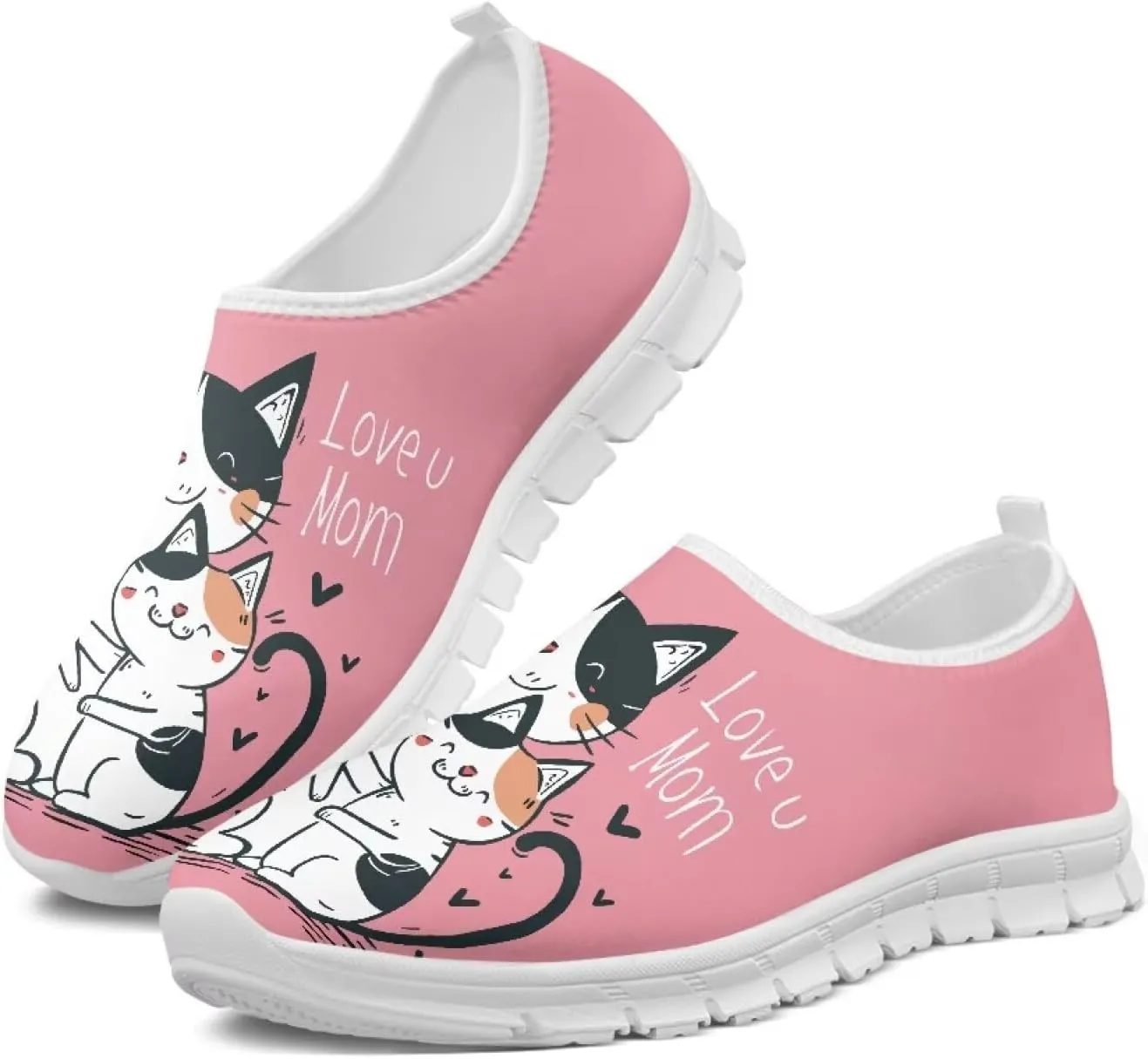GOSTONG Women's Slip On Loafers Low Top Soft Casual Travel Walking Shoes from Daughter Son for Mom Grandma White Size 5.5-11.5