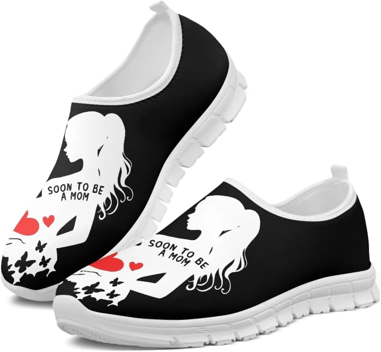 GOSTONG Women's Slip On Loafers Low Top Soft Casual Travel Walking Shoes from Daughter Son for Mom Grandma White Size 5.5-11.5