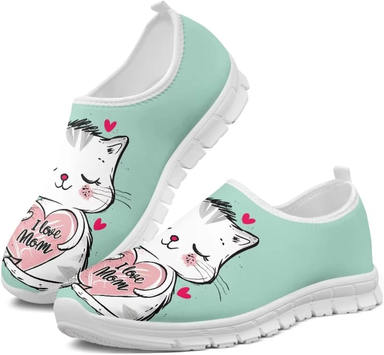 GOSTONG Women's Slip On Loafers Low Top Soft Casual Travel Walking Shoes from Daughter Son for Mom Grandma White Size 5.5-11.5