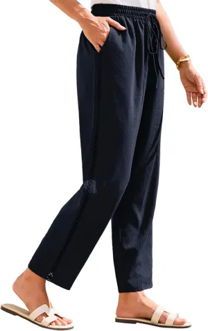GRACE KARIN Womens Casual Lightweight Drawstring Pants Elastic Waist Pants with Pockets
