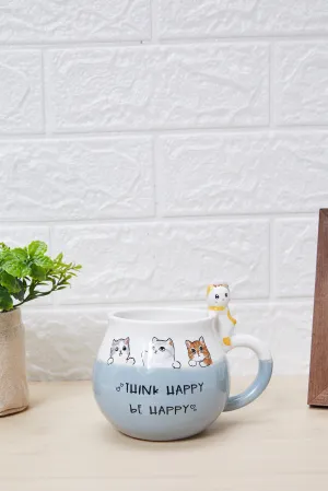 Grey Standing Cat Mug (11oz)