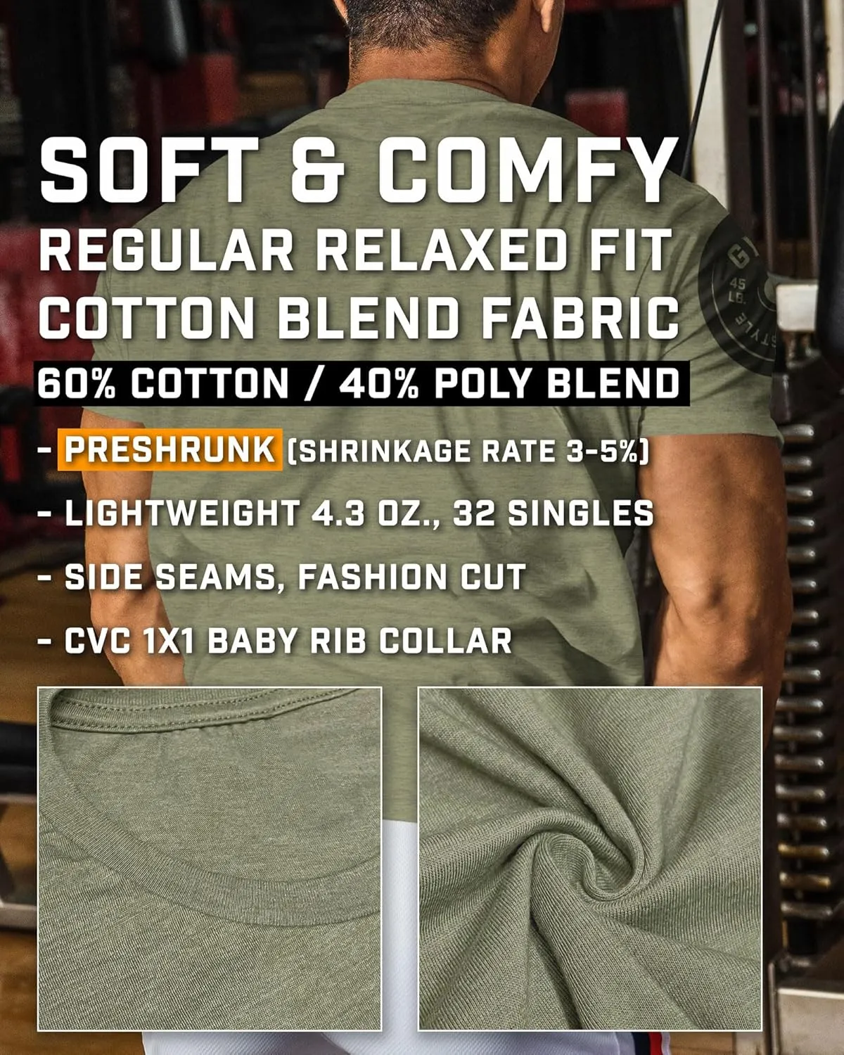 Gymish Lifestyle Stay Focused Mens Bodybuilding T-Shirts Graphic Tees Short Sleeve Workout Shirt