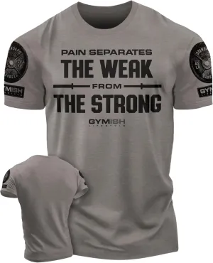 Gymish Lifestyle Weak to Strong Mens Bodybuilding T-Shirts Graphic Tees Short Sleeve Workout Shirt