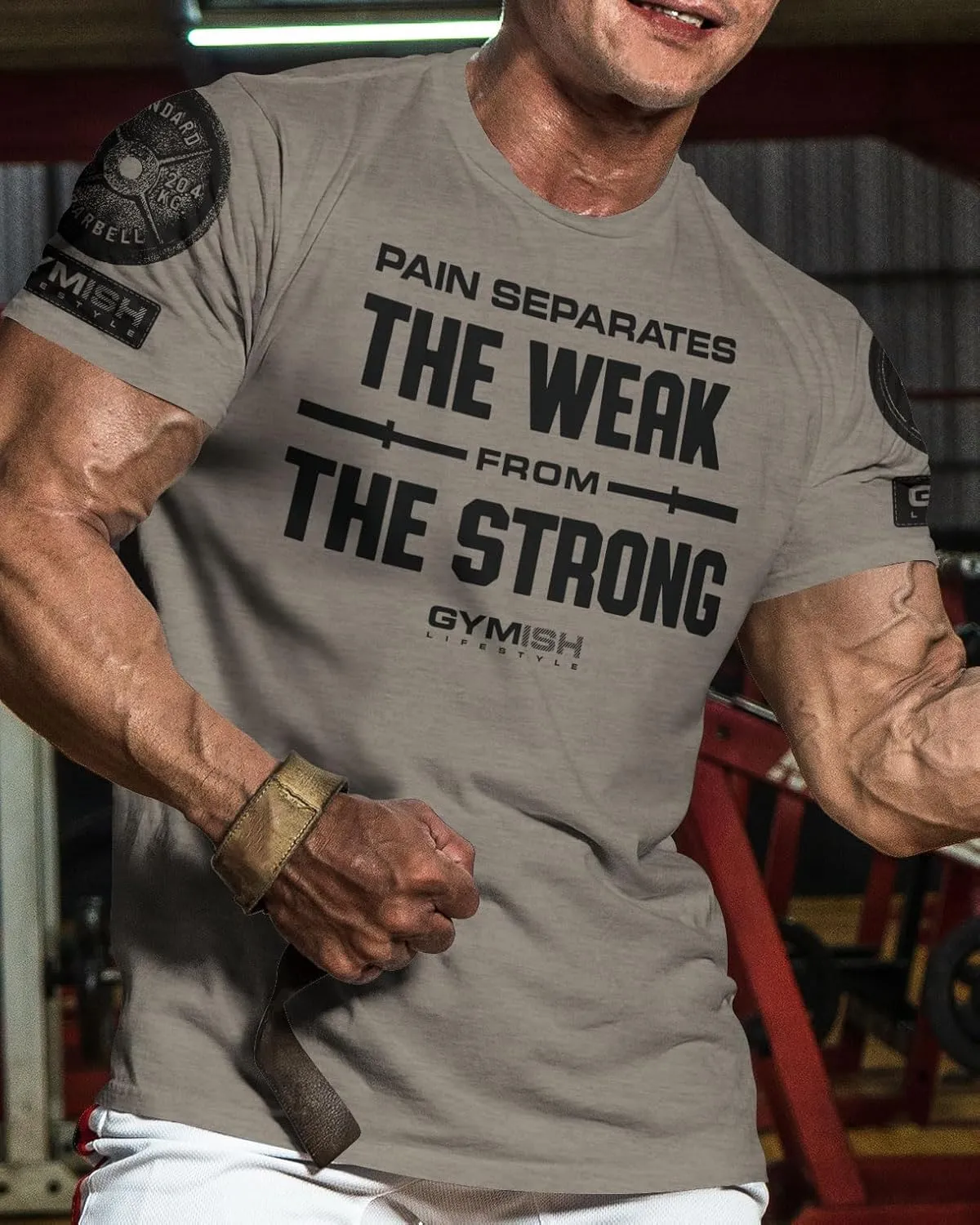 Gymish Lifestyle Weak to Strong Mens Bodybuilding T-Shirts Graphic Tees Short Sleeve Workout Shirt