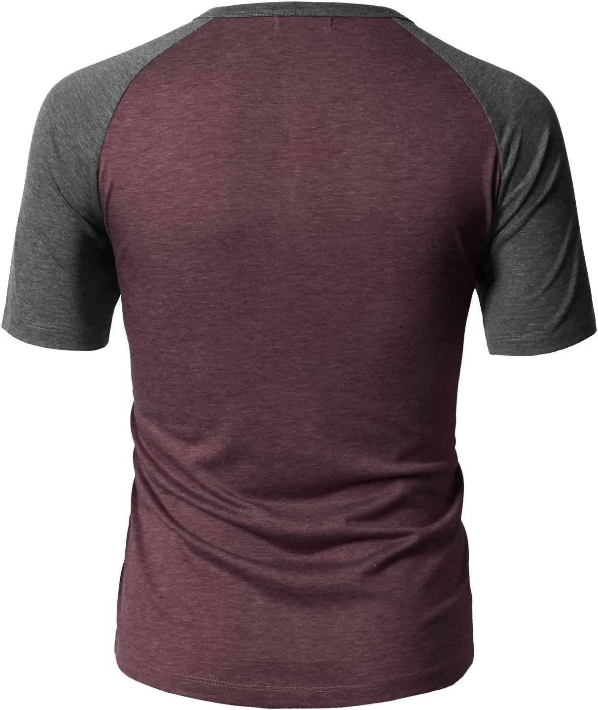 H2H Mens Henley - Raglan Short Sleeve Casual Slim Fit T-Shirts