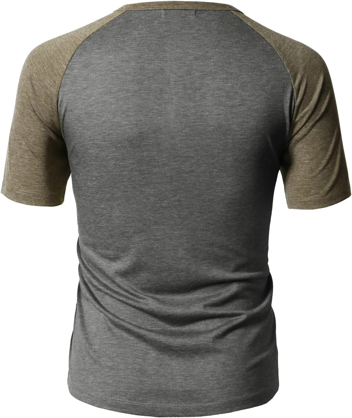 H2H Mens Henley - Raglan Short Sleeve Casual Slim Fit T-Shirts