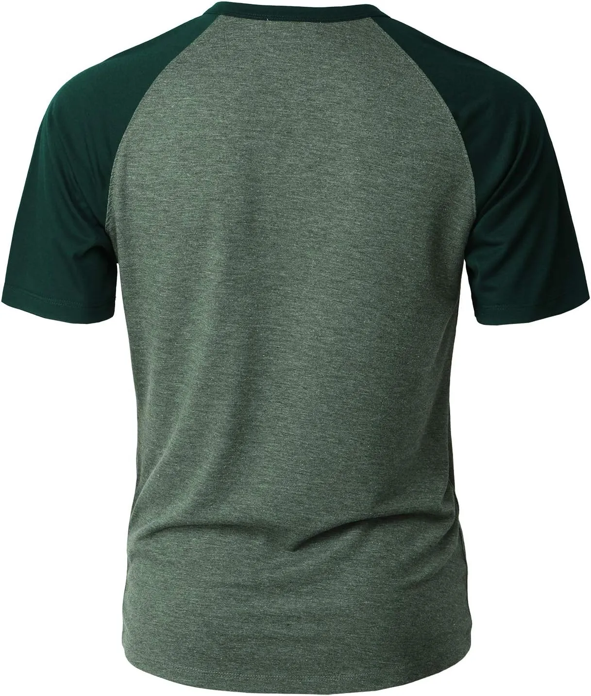 H2H Mens Henley - Raglan Short Sleeve Casual Slim Fit T-Shirts