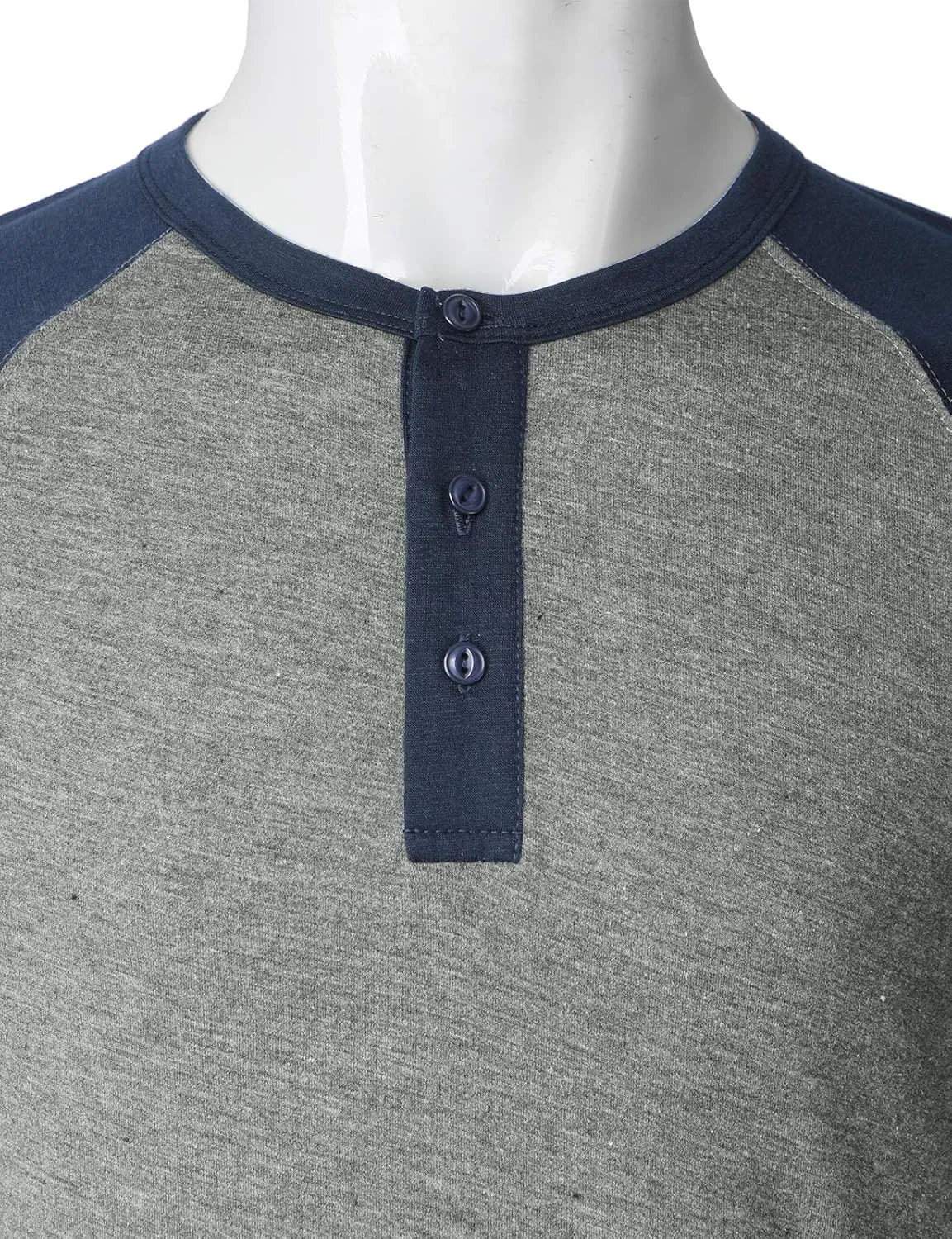 H2H Mens Henley - Raglan Short Sleeve Casual Slim Fit T-Shirts