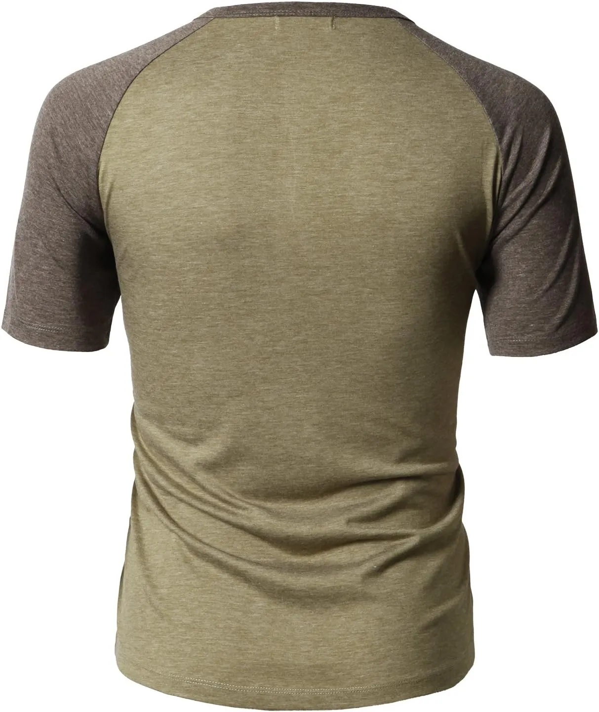 H2H Mens Henley - Raglan Short Sleeve Casual Slim Fit T-Shirts