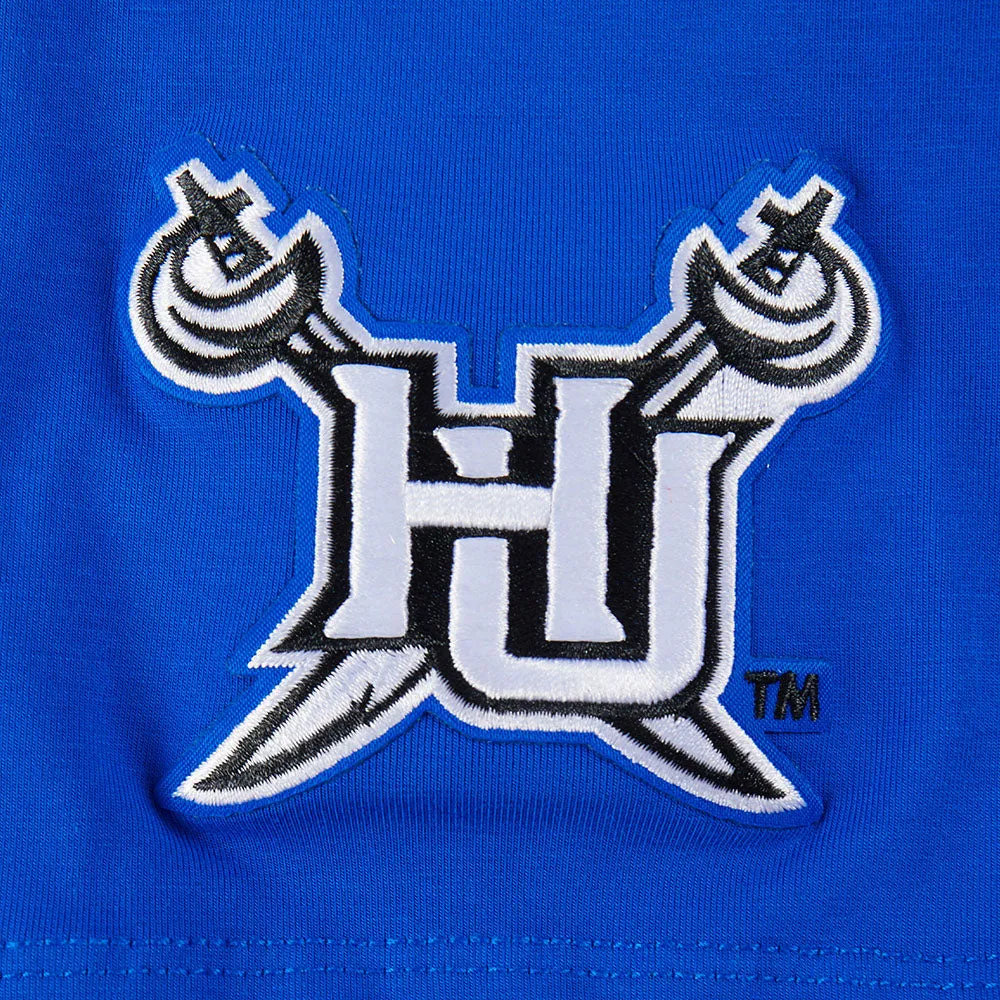 HAMPTON UNIVERSITY CLASSIC WOMEN'S SINGLE JERSEY BOXY TEE (ROYAL BLUE)