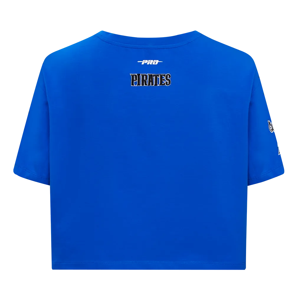 HAMPTON UNIVERSITY CLASSIC WOMEN'S SINGLE JERSEY BOXY TEE (ROYAL BLUE)