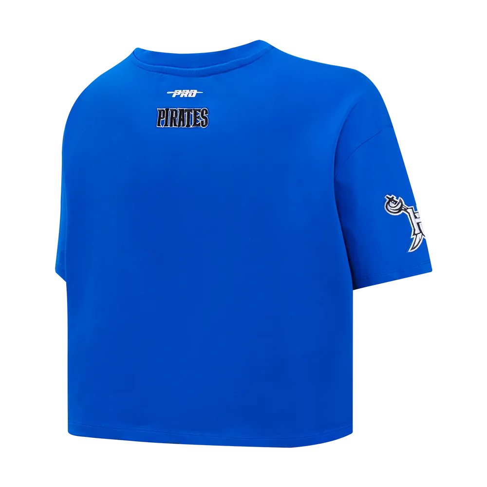 HAMPTON UNIVERSITY CLASSIC WOMEN'S SINGLE JERSEY BOXY TEE (ROYAL BLUE)
