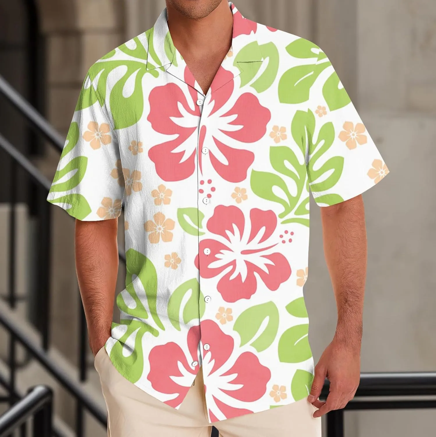 Hawaiian Shirt for Men Mens Hawaiian Tropical Shirt Short Sleeve Casual Button Down Floral Summer Vacation Beach Shirts